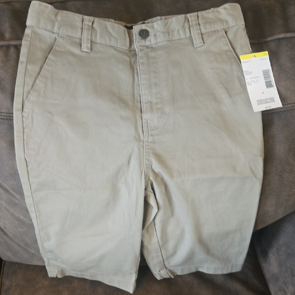 Amplify Stylish Boys Chino Tan Shorts Size 16